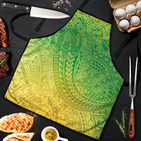Hawaiian Turtles and Leis Apron Tribal Kakau Pattern Fresh Summer Vibe LT03 Green - Polynesian Pride