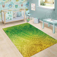 Hawaiian Turtles and Leis Area Rug Tribal Kakau Pattern Fresh Summer Vibe LT03 - Polynesian Pride