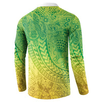 Hawaiian Turtles and Leis Button Sweatshirt Tribal Kakau Pattern Fresh Summer Vibe LT03 - Polynesian Pride