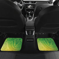 Hawaiian Turtles and Leis Car Mats Tribal Kakau Pattern Fresh Summer Vibe LT03 Set 2pcs - Back Green - Polynesian Pride