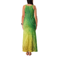 Hawaiian Turtles and Leis Family Matching Tank Maxi Dress and Hawaiian Shirt Tribal Kakau Pattern Fresh Summer Vibe LT03 - Polynesian Pride