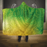 Hawaiian Turtles and Leis Hooded Blanket Tribal Kakau Pattern Fresh Summer Vibe LT03 - Polynesian Pride