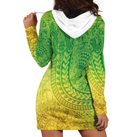 Hawaiian Turtles and Leis Hoodie Dress Tribal Kakau Pattern Fresh Summer Vibe LT03 - Polynesian Pride