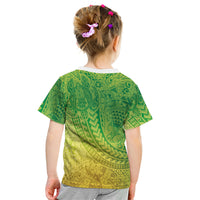 Hawaiian Turtles and Leis Kid T Shirt Tribal Kakau Pattern Fresh Summer Vibe LT03 - Polynesian Pride