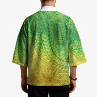Hawaiian Turtles and Leis Kimono Tribal Kakau Pattern Fresh Summer Vibe LT03 - Polynesian Pride