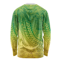 Hawaiian Turtles and Leis Long Sleeve Shirt Tribal Kakau Pattern Fresh Summer Vibe LT03 - Polynesian Pride
