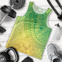 Hawaiian Turtles and Leis Men Tank Top Tribal Kakau Pattern Fresh Summer Vibe LT03 - Polynesian Pride
