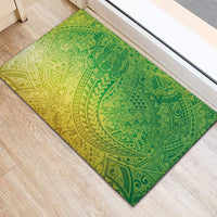 Hawaiian Turtles and Leis Rubber Doormat Tribal Kakau Pattern Fresh Summer Vibe LT03 - Polynesian Pride