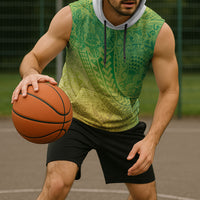 Hawaiian Turtles and Leis Sleeveless Hoodie Tribal Kakau Pattern Fresh Summer Vibe LT03 - Polynesian Pride