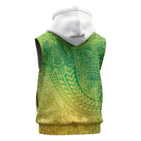 Hawaiian Turtles and Leis Sleeveless Zip Hoodie Tribal Kakau Pattern Fresh Summer Vibe LT03 - Polynesian Pride
