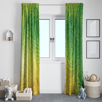 Hawaiian Turtles and Leis Window Curtain Tribal Kakau Pattern Fresh Summer Vibe LT03 - Polynesian Pride