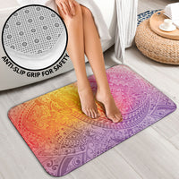 Hawaiian Turtles and Leis Bathroom Set Tribal Kakau Pattern Magical Rainbow Sky LT03 - Polynesian Pride