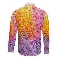Hawaiian Turtles and Leis Family Matching Puletasi and Hawaiian Shirt Tribal Kakau Pattern Magical Rainbow Sky LT03 - Polynesian Pride