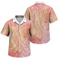 Hawaiian Turtles and Leis Family Matching Puletasi and Hawaiian Shirt Tribal Kakau Pattern Peach Fuzz Color LT03 Son's Shirt Peach Fuzz - Polynesian Pride