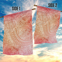 Hawaiian Turtles and Leis Garden Flag Tribal Kakau Pattern Peach Fuzz Color LT03 - Polynesian Pride