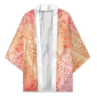 Hawaiian Turtles and Leis Kimono Tribal Kakau Pattern Peach Fuzz Color LT03 Unisex Peach Fuzz - Polynesian Pride