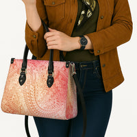 Hawaiian Turtles and Leis Leather Bag Tribal Kakau Pattern Peach Fuzz Color LT03 - Polynesian Pride