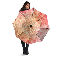 Hawaiian Turtles and Leis Umbrella Tribal Kakau Pattern Peach Fuzz Color LT03 - Polynesian Pride