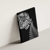 Personalised New Zealand Maori Art Tattoo and Silver Fern Canvas Wall Art