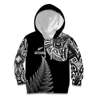 Personalised New Zealand Maori Art Tattoo and Silver Fern Kid Hoodie