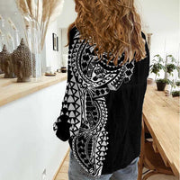 Polynesian Art Traditional Tattoo Women Casual Shirt Simple Style