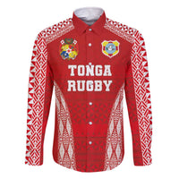 Custom Tonga Pacific Rugby 2024 Family Matching Off Shoulder Short Dress and Hawaiian Shirt Ngatu Tribal Pattern