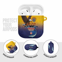 American Samoa Fautasi AirPods Case Bald Eage and Sailfish with Kakau Motifs LT03 - Polynesian Pride