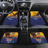 American Samoa Fautasi Car Mats Bald Eage and Sailfish with Kakau Motifs - Polynesian Pride