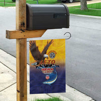 American Samoa Fautasi Garden Flag Bald Eage and Sailfish with Kakau Motifs - Polynesian Pride