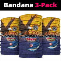 American Samoa Fautasi Neck Gaiter Bald Eage and Sailfish with Kakau Motifs - Polynesian Pride