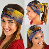 American Samoa Fautasi Neck Gaiter Bald Eage and Sailfish with Kakau Motifs - Polynesian Pride