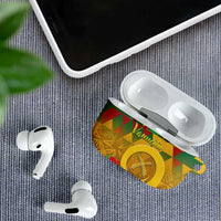 Melanesian Vanuatu AirPods Case With Tapa Tribal Pattern and Triangle Geometric Tricolor LT03 - Polynesian Pride