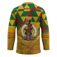 Melanesian Vanuatu Hockey Jersey With Tapa Tribal Pattern and Triangle Geometric Tricolor LT03 - Polynesian Pride