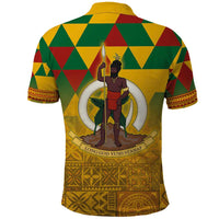 Melanesian Vanuatu Polo Shirt With Tapa Tribal Pattern and Triangle Geometric Tricolor LT03 - Polynesian Pride