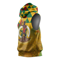 Melanesian Vanuatu Sleeveless Hoodie With Tapa Tribal Pattern and Triangle Geometric Tricolor LT03 - Polynesian Pride