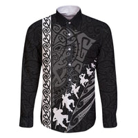new-zealand-rugby-family-matching-short-sleeve-bodycon-dress-and-hawaiian-shirt-haka-dance-tribal-god-mask-maori-pattern