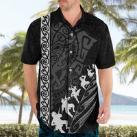 Custom New Zealand Rugby Hawaiian Shirt Haka Dance Tribal God Mask Maori Pattern LT03 - Polynesian Pride