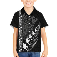 Custom New Zealand Rugby Hawaiian Shirt Haka Dance Tribal God Mask Maori Pattern LT03 - Polynesian Pride