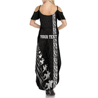 Custom New Zealand Rugby Summer Maxi Dress Haka Dance Tribal God Mask Maori Pattern LT03 - Polynesian Pride