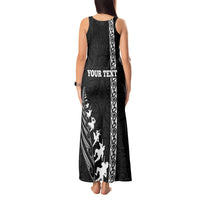 Custom New Zealand Rugby Tank Maxi Dress Haka Dance Tribal God Mask Maori Pattern LT03 - Polynesian Pride
