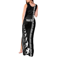 Custom New Zealand Rugby Tank Maxi Dress Haka Dance Tribal God Mask Maori Pattern LT03 - Polynesian Pride