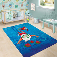 Hawaiian Santa Claus Snorkeling Area Rug Kakau and Polynesian Pattern