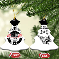 South Africa and New Zealand Ceramic Ornament Champion History Go Final 2023 Vintage Style LT03 Christmas Tree White - Polynesian Pride