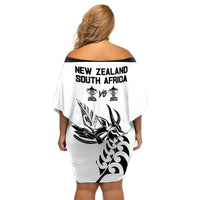 South Africa and New Zealand Off Shoulder Short Dress Champion History Go Final 2023 Vintage Style LT03 - Polynesian Pride