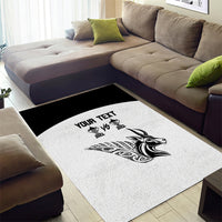 Personalised South Africa and New Zealand Area Rug Champion History Go Final 2023 Vintage Style LT03 - Polynesian Pride
