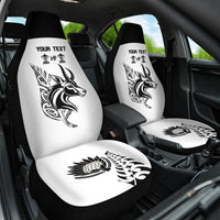 Personalised South Africa and New Zealand Car Seat Cover Champion History Go Final 2023 Vintage Style LT03 One Size White - Polynesian Pride