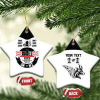 Personalised South Africa and New Zealand Ceramic Ornament Champion History Go Final 2023 Vintage Style LT03 Star White - Polynesian Pride