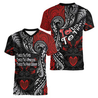 Aotearoa Toitu Te Tiriti Women V-Neck T-Shirt New Zealand Honour the Treaty - Te Tiriti Is Us