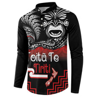 Aotearoa Toitu Te Tiriti Button Sweatshirt New Zealand Honour the Treaty - Fight Together