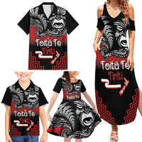 Aotearoa Toitu Te Tiriti Family Matching Summer Maxi Dress and Hawaiian Shirt New Zealand Honour the Treaty - Fight Together